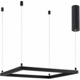 Lampa wisząca LED kwadrat Natan | 50cm | Czarny/Piaskowy