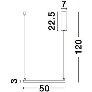 Lampa wisząca LED kwadrat Natan | 50cm | Czarny/Piaskowy
