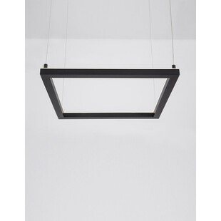 Lampa wisząca LED kwadrat Natan | 50cm | Czarny/Piaskowy