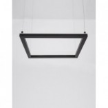 Lampa wisząca LED kwadrat Natan | 50cm | Czarny/Piaskowy
