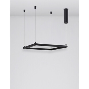 Lampa wisząca LED kwadrat Natan | 50cm | Czarny/Piaskowy