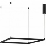 Lampa wisząca LED kwadrat Natan | Czarny, 75cm | Decolab24