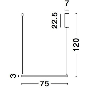Lampa wisząca LED kwadrat Natan | Czarny, 75cm | Decolab24