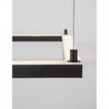 Lampa wisząca LED kwadrat Natan | Czarny, 75cm | Decolab24