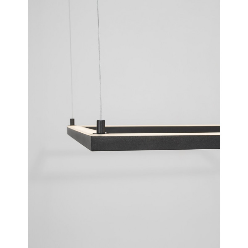 Lampa wisząca LED kwadrat Natan | Czarny, 75cm | Decolab24