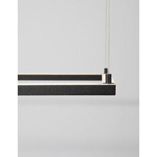 Lampa wisząca LED kwadrat Natan | Czarny, 100cm | Decolab24