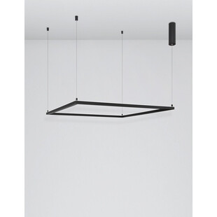 Lampa wisząca LED kwadrat Natan | Czarny, 100cm | Decolab24