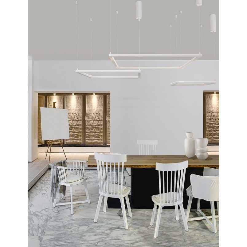 Lampa wisząca kwadratowa Natan LED 100cm - Nowoczesne oświetlenie