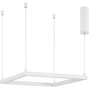 Lampa wisząca LED kwadratowa biała 50cm - Natan | Decolab24