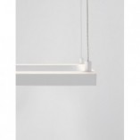 Lampa wisząca LED kwadratowa biała 50cm - Natan | Decolab24