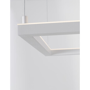 Lampa wisząca LED kwadratowa biała 50cm - Natan | Decolab24