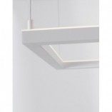 Lampa wisząca LED kwadratowa biała 50cm - Natan | Decolab24