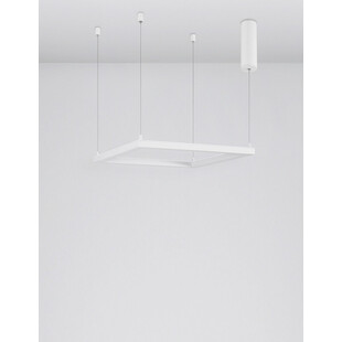 Lampa wisząca LED kwadratowa biała 50cm - Natan | Decolab24