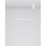 Lampa wisząca LED kwadratowa biała 50cm - Natan | Decolab24