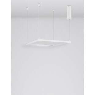 Lampa wisząca LED kwadratowa biała 50cm - Natan | Decolab24