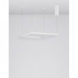 Lampa wisząca LED kwadratowa biała 50cm - Natan | Decolab24