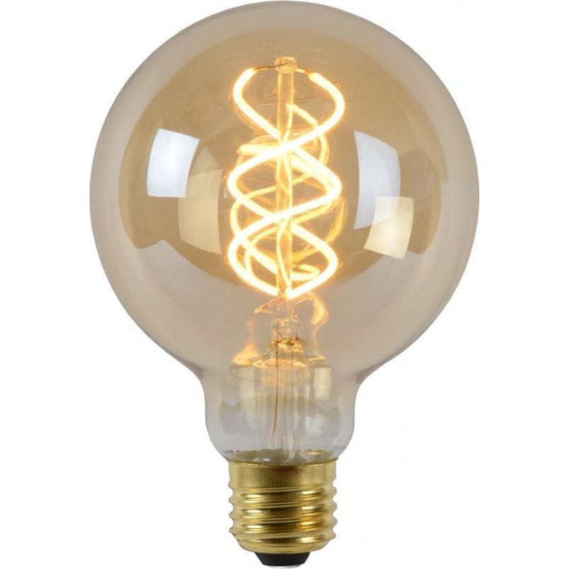 Żarówka LED Globe E27 5W Bursztynowa Lucide - Odkryj ciepło!