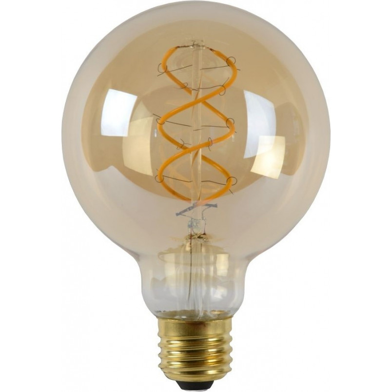 Żarówka LED Globe E27 5W Bursztynowa Lucide - Odkryj ciepło!