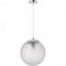 Designerska Lampa wisząca szklana kula dekoracyjna Pomissio 30 chrom/przezroczysty do kuchni i salonu