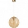 Designerska Lampa wisząca szklana kula dekoracyjna Pomissio 30 mosiądz/szampański do kuchni i salonu
