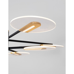 Lampa sufitowa nowoczesna Tengio 89 LED czarny/złoty