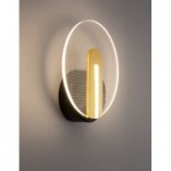 Kinkiet Okrągły Modern Tengio LED Czarny/Złoty | Decolab24