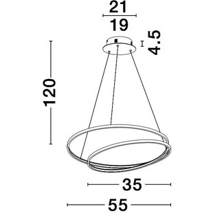Lampa wisząca glamour Grosse LED | Elegancki design