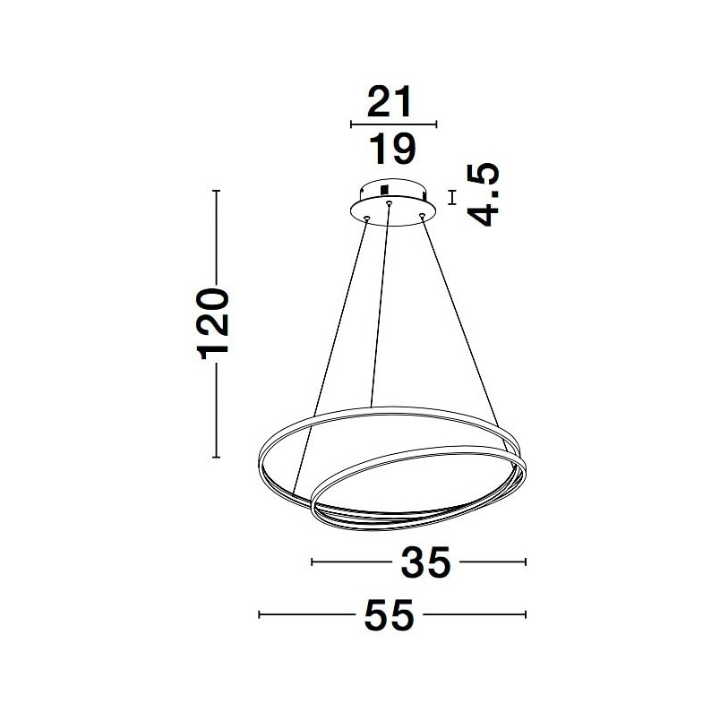 Lampa wisząca glamour Grosse LED | Elegancki design