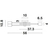 Plafon Loftowy Potrójny Sorno | Czarny Piaskowy | Decolab24