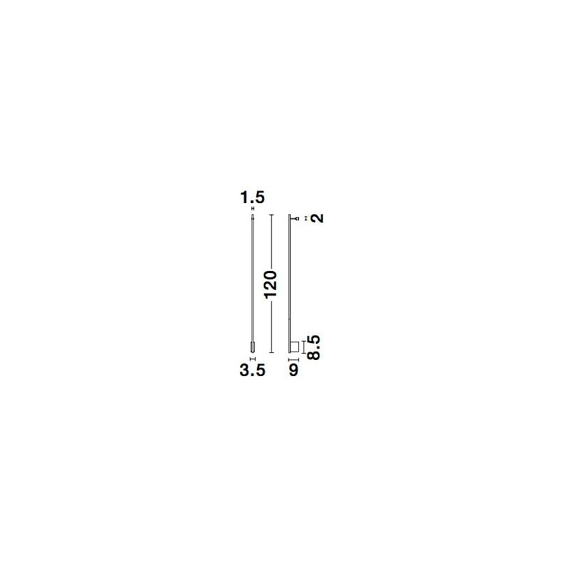 Kinkiet LED Spiros 120cm Czarny - Decolab24
