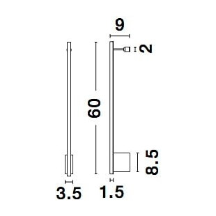 Kinkiet LED Spiros 60cm Czarny - Minimalistyczny Design | Decolab24