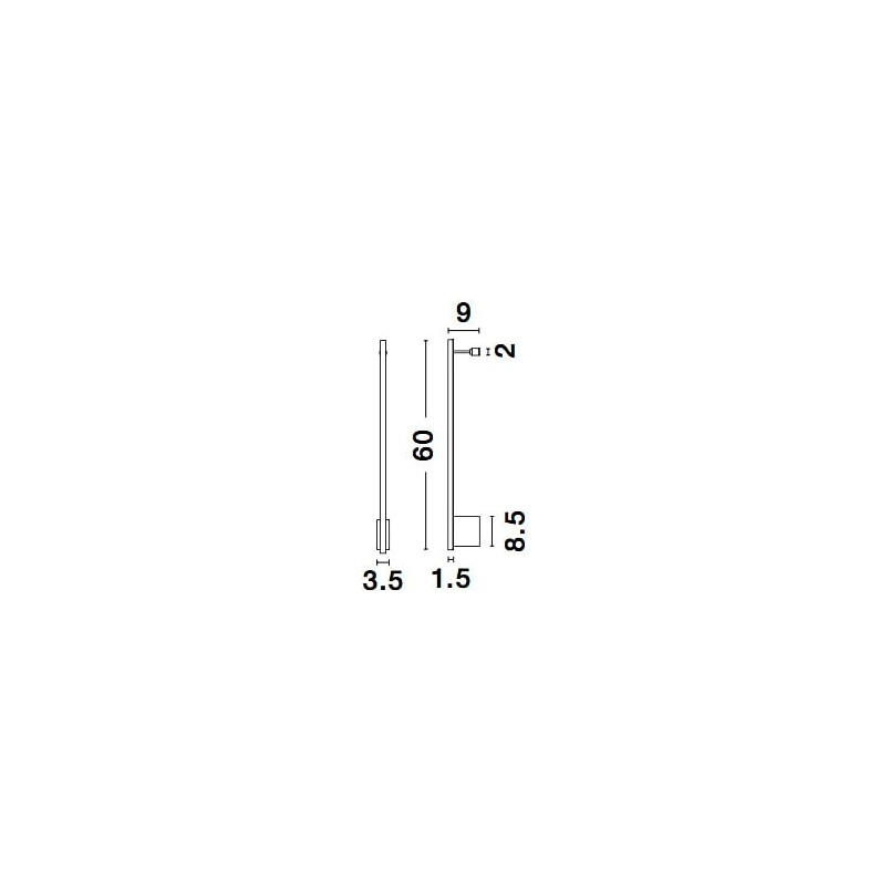 Kinkiet LED Spiros 60cm Czarny - Minimalistyczny Design | Decolab24