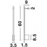 Kinkiet LED Spiros 60cm Czarny - Minimalistyczny Design | Decolab24