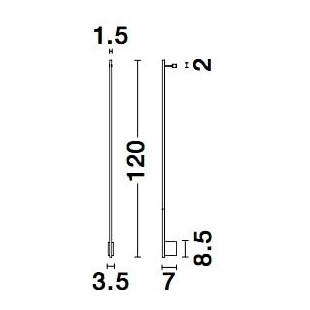 Kinkiet LED Spiros II 120cm Czarny - Minimalizm i Design