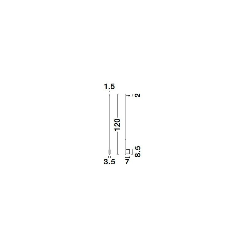 Kinkiet LED Spiros II 120cm Czarny - Minimalizm i Design