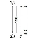 Kinkiet LED Spiros II 120cm Czarny - Minimalizm i Design
