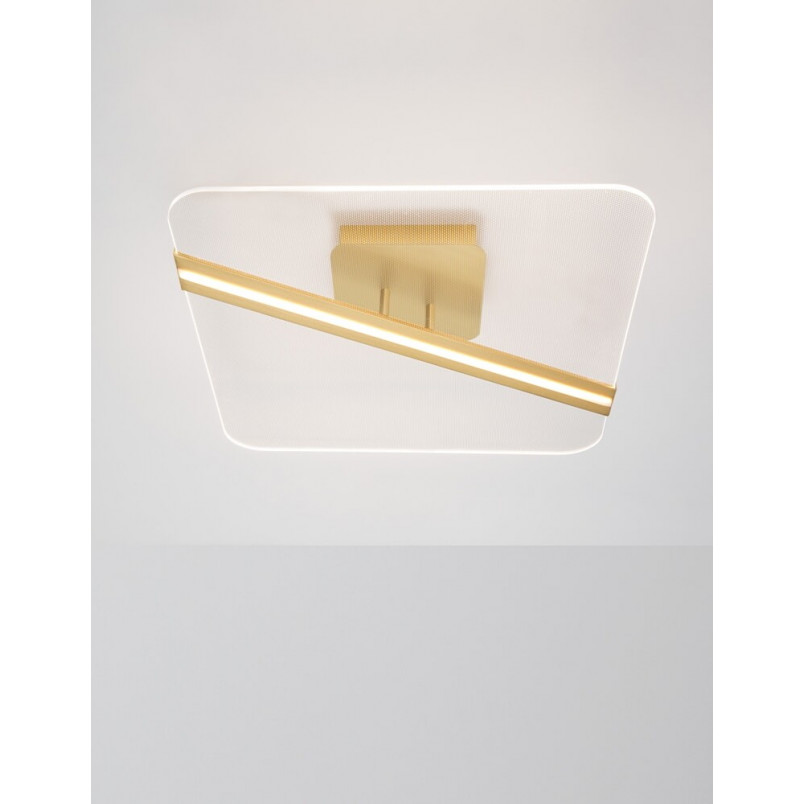 Plafon LED Rejna 50cm Złoty - Nowoczesne Oświetlenie