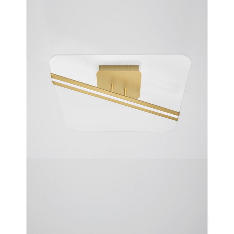 Plafon LED Rejna 50cm Złoty - Nowoczesne Oświetlenie