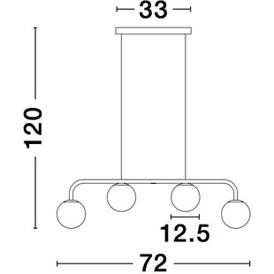 Lampa wisząca Pauline IV | Szkło, LED, 72cm - Decolab24