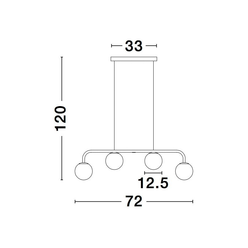 Lampa wisząca Pauline IV | Szkło, LED, 72cm - Decolab24