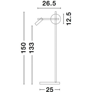 Lampa podłogowa szklana kula Pauline LED | Decolab24