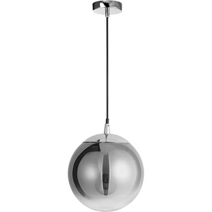 Lampa wisząca Fitzione: Szkło dymione, chrom - Decolab24