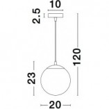Lampa wisząca Fitzione: Szkło dymione, chrom - Decolab24
