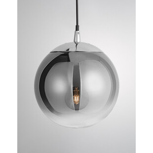 Lampa wisząca Fitzione: Szkło dymione, chrom - Decolab24