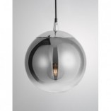 Lampa wisząca Fitzione: Szkło dymione, chrom - Decolab24