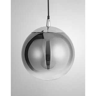 Lampa wisząca Fitzione: Szkło dymione, chrom - Decolab24
