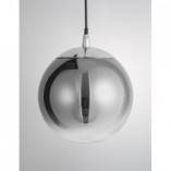 Lampa wisząca Fitzione: Szkło dymione, chrom - Decolab24