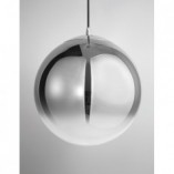 Lampa wisząca Fitzione: Szklana kula dymiona | Decolab24
