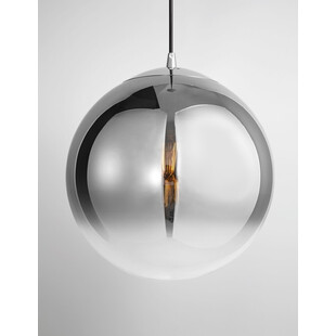 Lampa wisząca Fitzione: Szklana kula dymiona | Decolab24