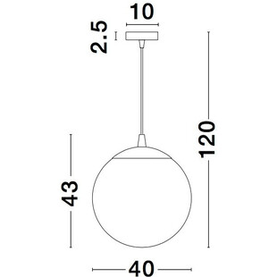 Lampa wisząca Fitzione: Szkło dymione, chrom | Decolab24